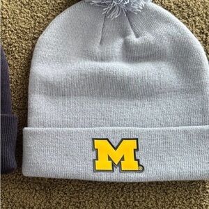 Gray Beanie with Yellow M Logo